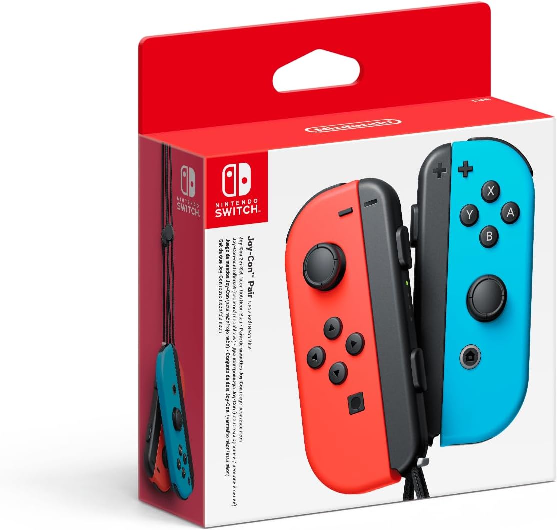 Nintendo Switch Paire de manettes Joy-Con - droite bleu néon/gauche rouge néon